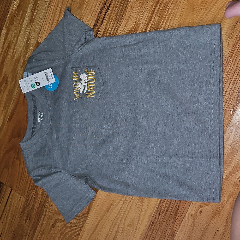 Carter's Gray Short Sleeve Tee Versatile Cotton Blend